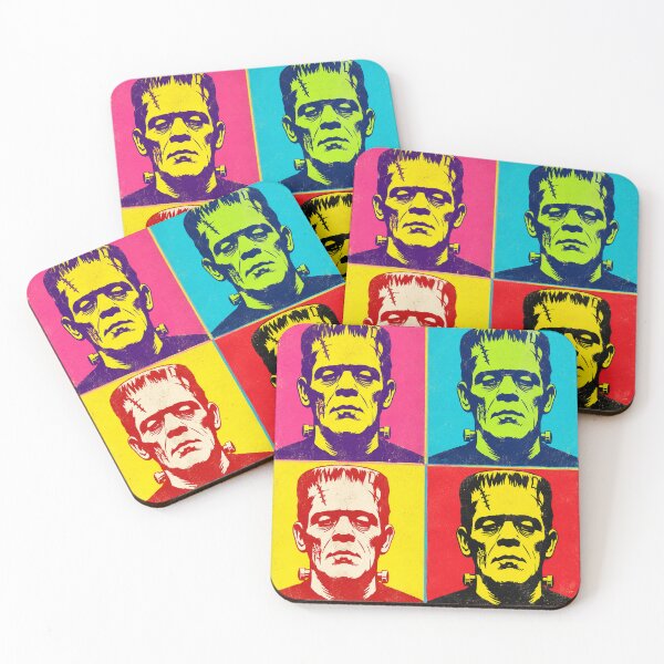 Item preview, Retro Pop Art Frankenstein Monster – Vintage Halloween Four Panel Horror Portrait designed and sold by WolfmanProphecy.