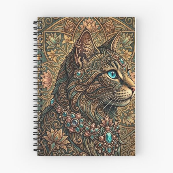Item preview, Mystic Golden Mandala Cat Artwork designed and sold by Mindworx21.