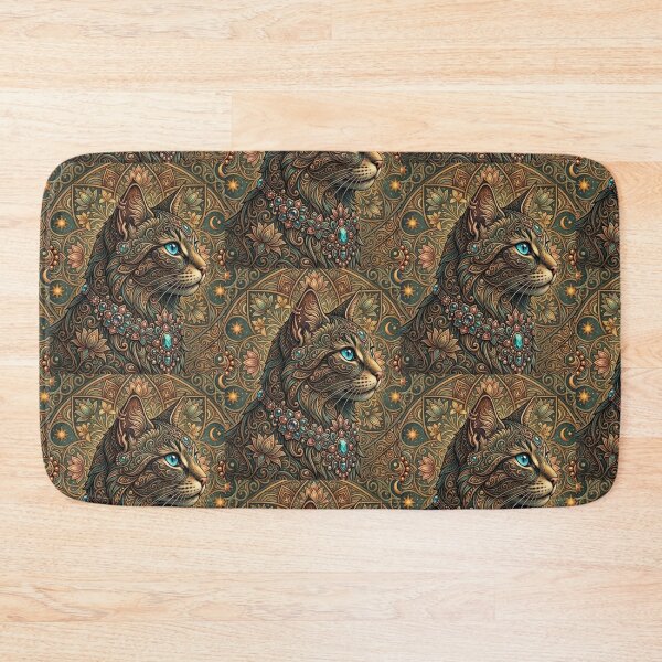 Item preview, Mystic Golden Mandala Cat Artwork designed and sold by Mindworx21.