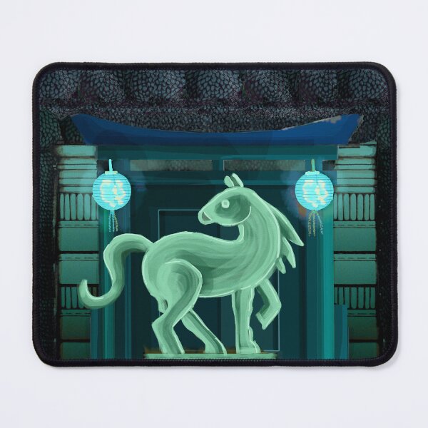 Item preview, Night Jade Horse Chinese Gate designed and sold by Donnahuntriss.
