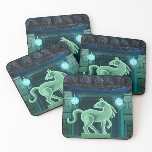 Item preview, Night Jade Horse Chinese Gate designed and sold by Donnahuntriss.