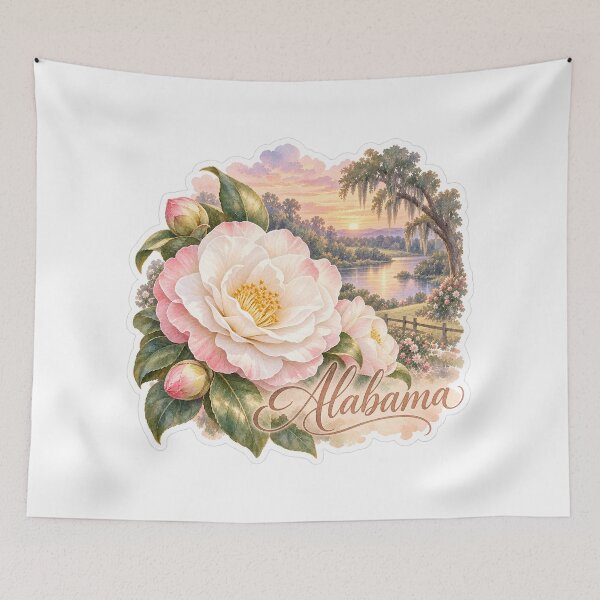 Item preview, Alabama Camellia Sunset designed and sold by Whimspired By Paxx.