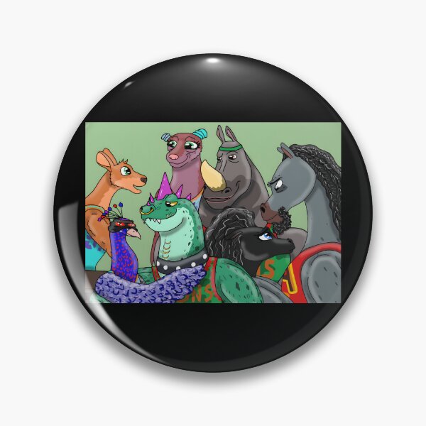 Item preview, Colorful Cartoon Animals Team Spirit designed and sold by Catsi-Nook-Art.