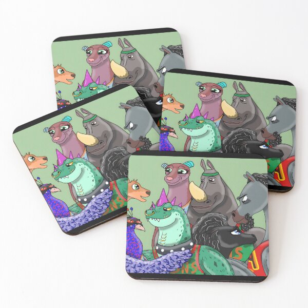 Item preview, Colorful Cartoon Animals Team Spirit designed and sold by Catsi-Nook-Art.