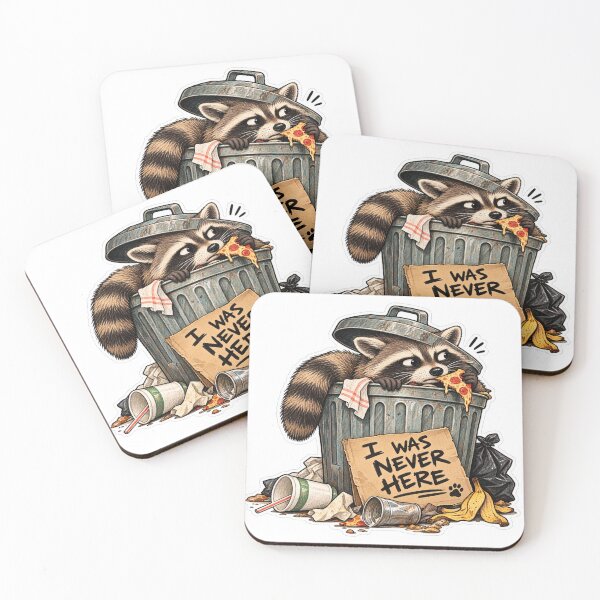 Item preview, I Was Never Here Funny Raccoon Pizza designed and sold by Genzfirevibes.
