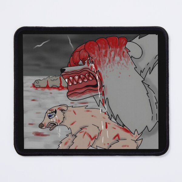 Item preview, Emotional Polar Bear Art with Blood and Tears designed and sold by Catsi-Nook-Art.