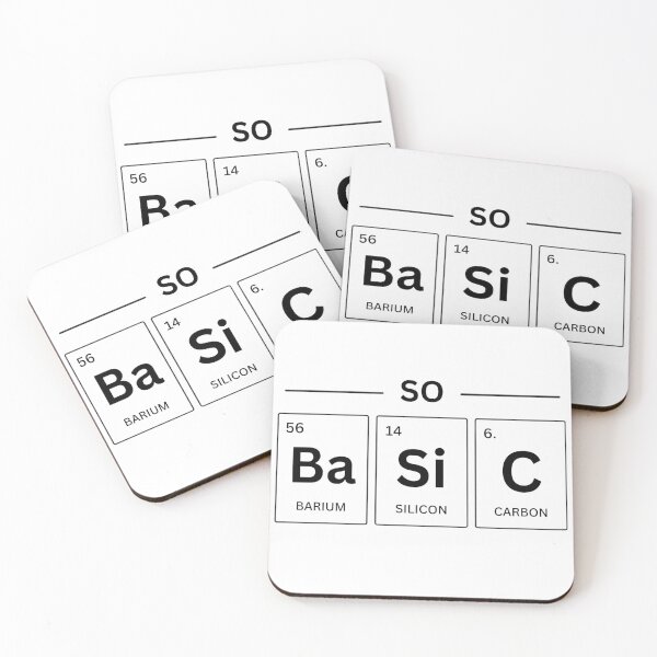 Item preview, So Basic Funny Science Chemistry Pun Design designed and sold by Pawfect Vibes Hub.