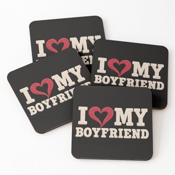 Item preview, I Love My Boyfriend Knitted Heart Embroidery Style designed and sold by DYALEEZ-XCR.