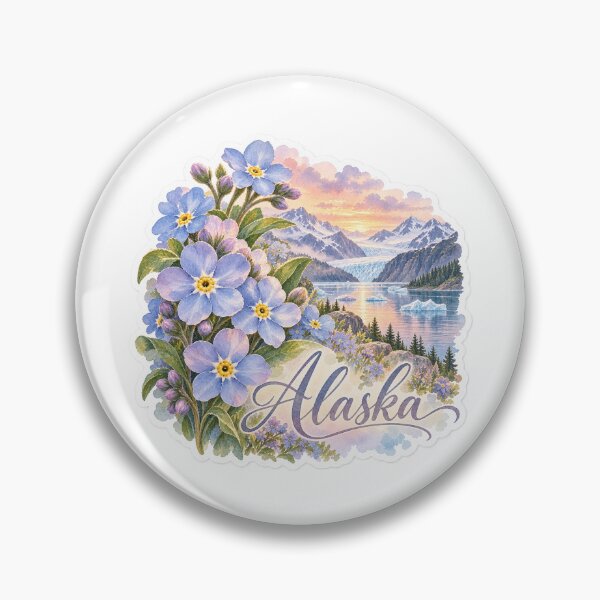 Item preview, Alaska Forget Me Nots Glacier designed and sold by Whimspired By Paxx.