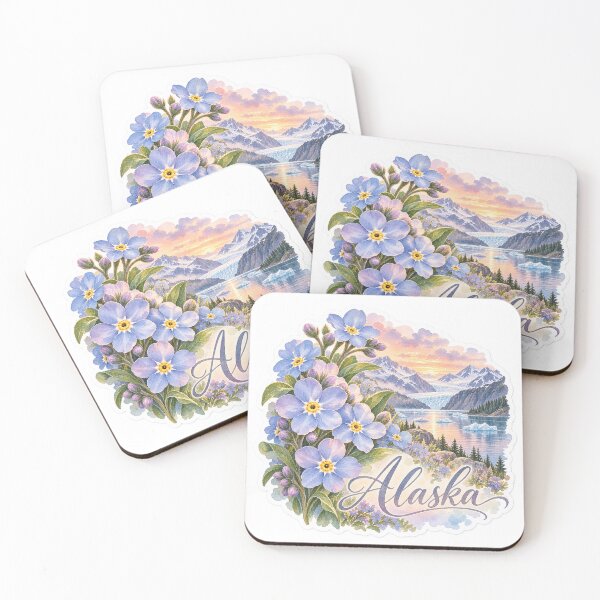Item preview, Alaska Forget Me Nots Glacier designed and sold by Whimspired By Paxx.