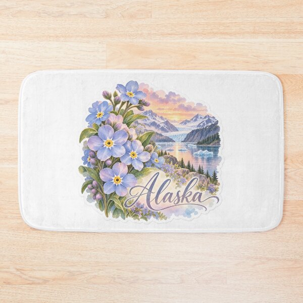 Item preview, Alaska Forget Me Nots Glacier designed and sold by Whimspired By Paxx.