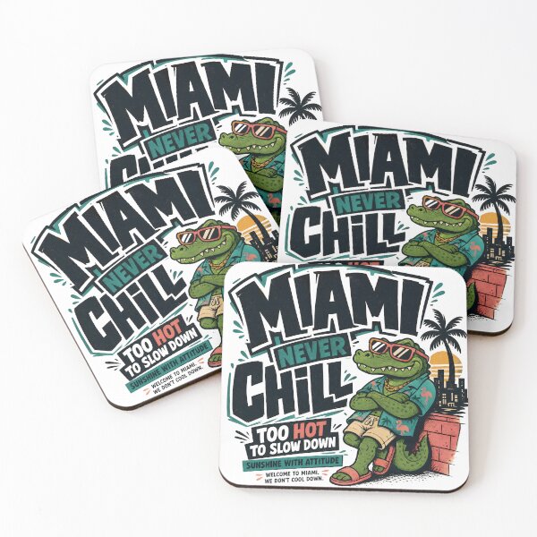Item preview, Miami Never Chill Funny Alligator Retro Design designed and sold by castillomiami.