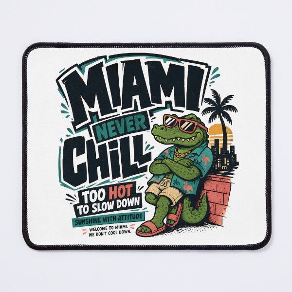 Item preview, Miami Never Chill Funny Alligator Retro Design designed and sold by castillomiami.