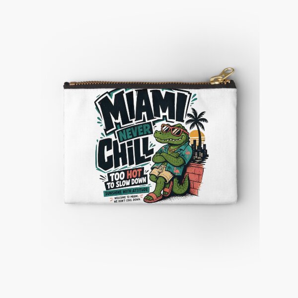 Item preview, Miami Never Chill Funny Alligator Retro Design designed and sold by castillomiami.