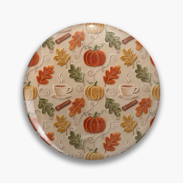 Item preview, Cozy Autumn Pumpkin Coffee Pattern designed and sold by PeacefulArtUkr.