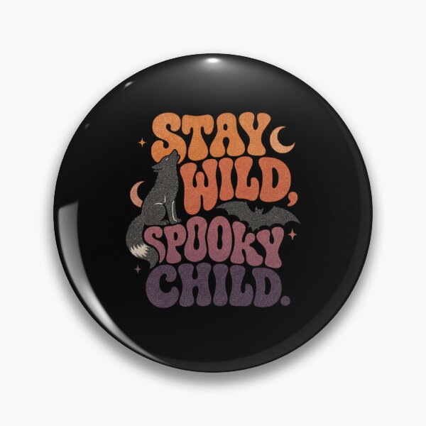 Item preview, Stay Wild Spooky Child Retro Howling Wolf Bat Halloween Graphic designed and sold by FestivityFinds.
