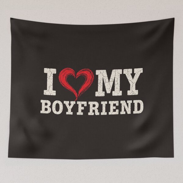 Item preview, I Love My Boyfriend Vintage Distressed Red Heart Graphic designed and sold by DYALEEZ-XCR.