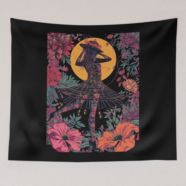 Item preview, Silhouette Ballerina Sunflower: Dark Cottagegoth Art designed and sold by  Mythical Entanglement.