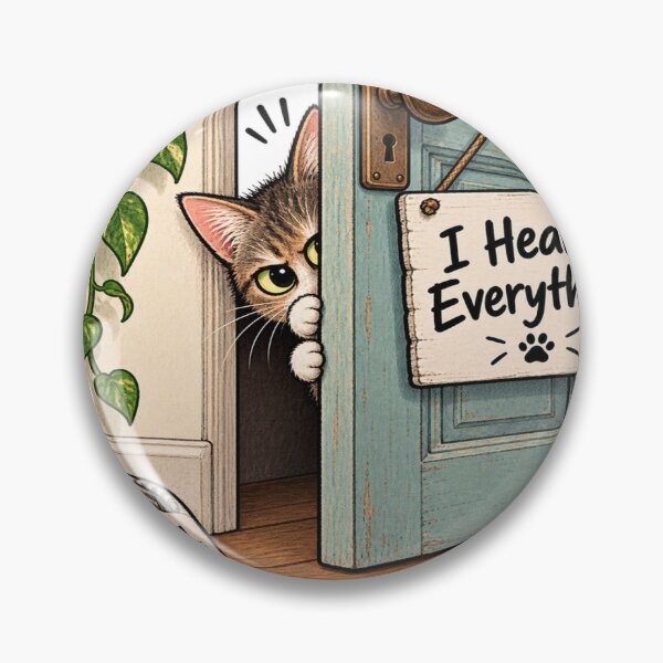 Item preview, I Heard Everything Funny Sneaky Cat designed and sold by Genzfirevibes.