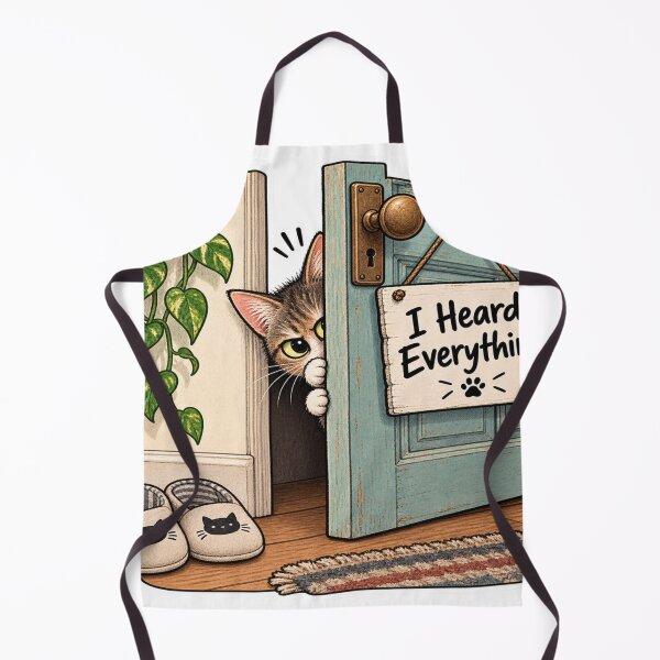 Item preview, I Heard Everything Funny Sneaky Cat designed and sold by Genzfirevibes.