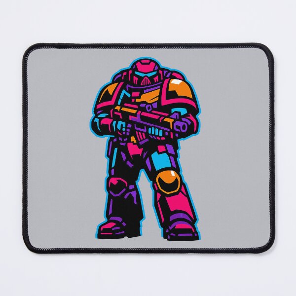 Item preview, Space Marine Synthwave Neon Cyberpunk Sci Fi Soldier designed and sold by KungPowUnicorn.