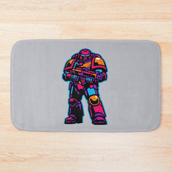 Item preview, Space Marine Synthwave Neon Cyberpunk Sci Fi Soldier designed and sold by KungPowUnicorn.
