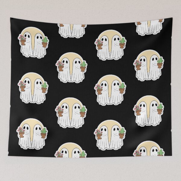 Item preview, Cute Ghost Plant Parents Flowers Cactus Aesthetic Halloween Graphic designed and sold by FestivityFinds.