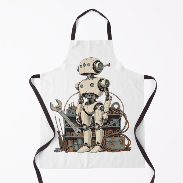 Item preview, Retro Robot Repair Shop designed and sold by Neural-canvas.