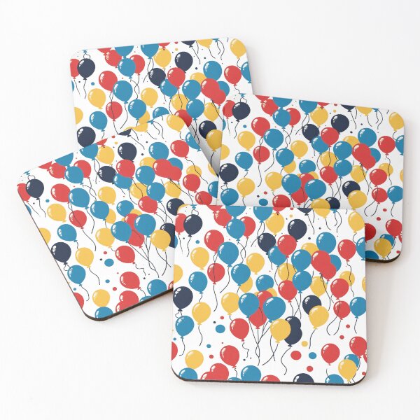 Item preview, Birthday Balloons and Confetti Icon Ukiyo-e Woodblock Style – Birthday gift idea designed and sold by michallechowicz.
