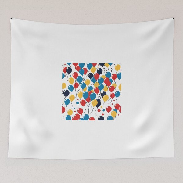 Item preview, Birthday Balloons and Confetti Icon Ukiyo-e Woodblock Style – Birthday gift idea designed and sold by michallechowicz.