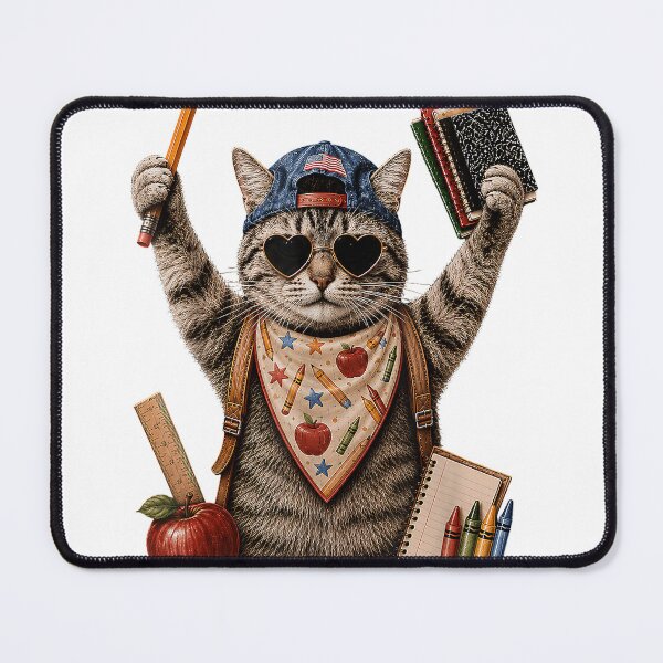 Item preview, Back to School Funny Cat School Supplies Kids Teacher T-Shirt designed and sold by NERD-AI.