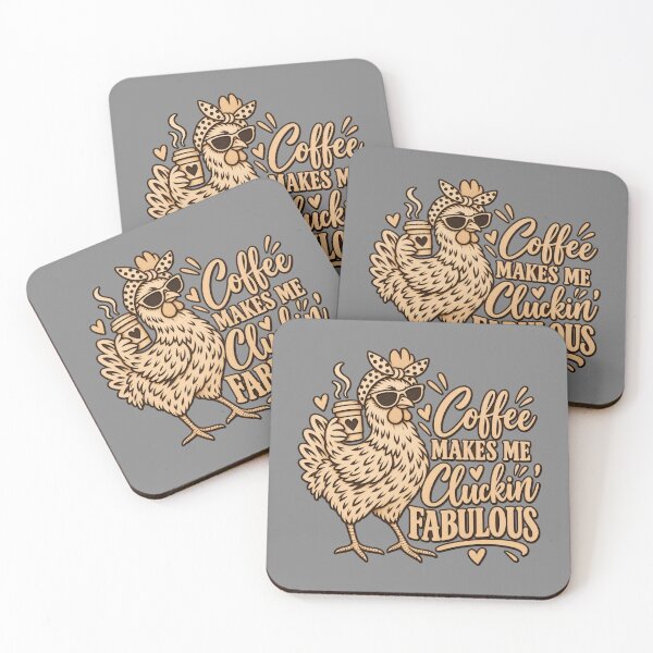 Item preview, Coffee Makes Me Cluckin’ Fabulous Funny Chicken Shirt designed and sold by ParfaitPrints.