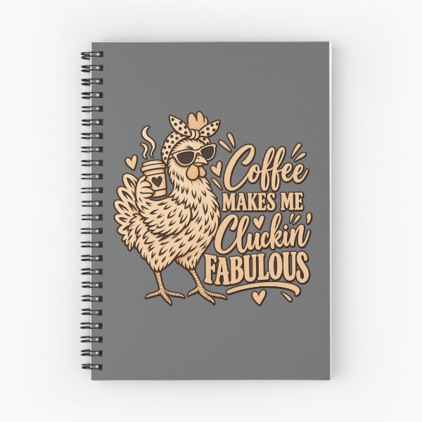 Item preview, Coffee Makes Me Cluckin’ Fabulous Funny Chicken Shirt designed and sold by ParfaitPrints.