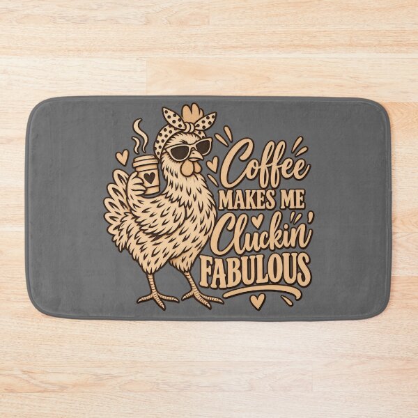 Item preview, Coffee Makes Me Cluckin’ Fabulous Funny Chicken Shirt designed and sold by ParfaitPrints.