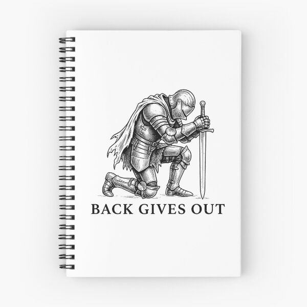 Item preview, When The Back Gives Out - Funny Kneeling Knight Artwork designed and sold by artworkathome.