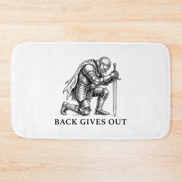 Item preview, When The Back Gives Out - Funny Kneeling Knight Artwork designed and sold by artworkathome.