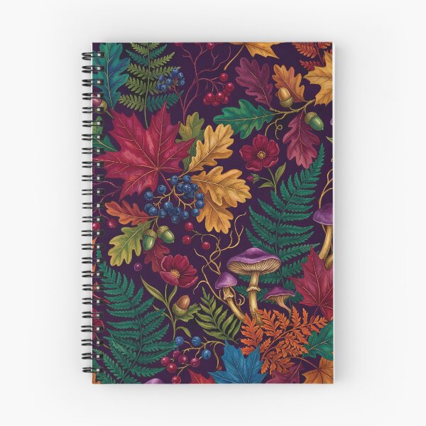 Item preview, Dark Woodland Autumn Botanical Pattern  designed and sold by Ivy-Triggs.