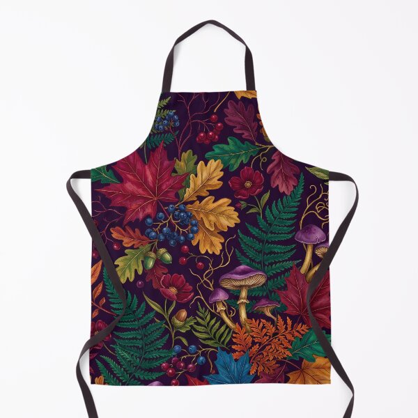 Item preview, Dark Woodland Autumn Botanical Pattern designed and sold by Ivy-Triggs.