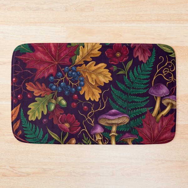 Item preview, Dark Woodland Autumn Botanical Pattern  designed and sold by Ivy-Triggs.