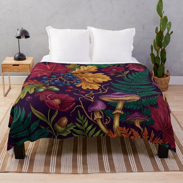 Item preview, Dark Woodland Autumn Botanical Pattern  designed and sold by Ivy-Triggs.