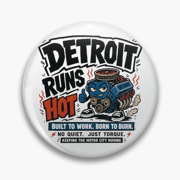 Item preview, Detroit Runs Hot Motor City Engine Design designed and sold by castillomiami.