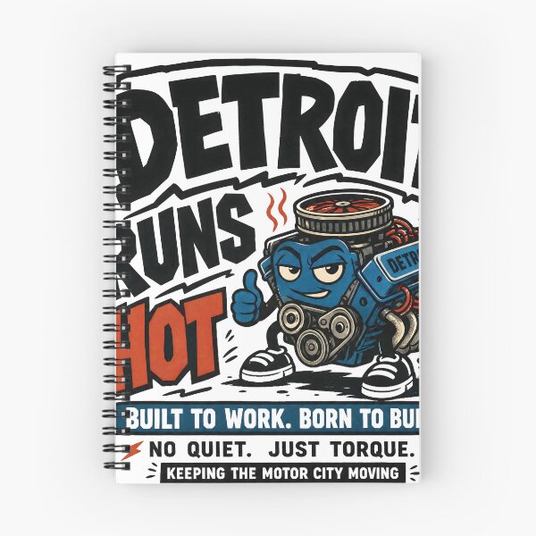 Item preview, Detroit Runs Hot Motor City Engine Design designed and sold by castillomiami.