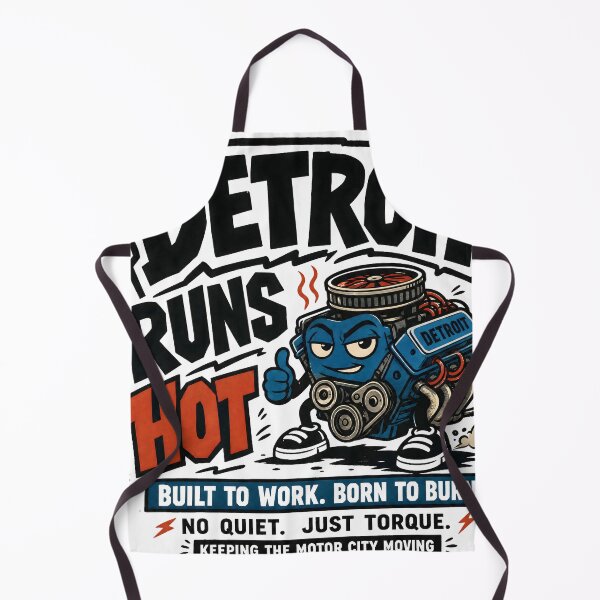 Item preview, Detroit Runs Hot Motor City Engine Design designed and sold by castillomiami.