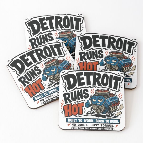 Item preview, Detroit Runs Hot Motor City Engine Design designed and sold by castillomiami.