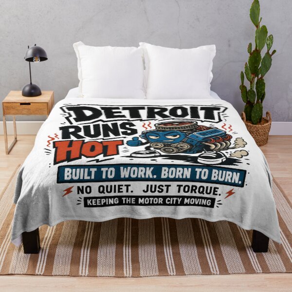 Item preview, Detroit Runs Hot Motor City Engine Design designed and sold by castillomiami.