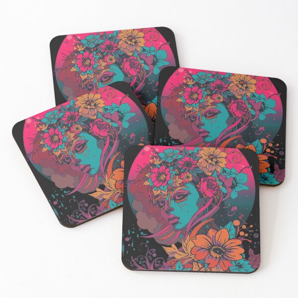 Item preview, Crowned Floral Muse: Dark Manga Gothic Art designed and sold by  Mythical Entanglement.