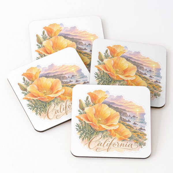 Item preview, California Poppies Along the Pacific designed and sold by Whimspired By Paxx.
