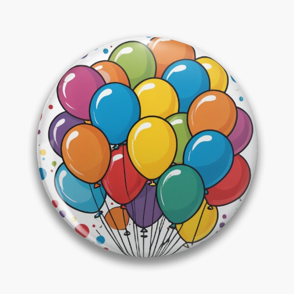 Item preview, Birthday Balloons and Confetti Icon Pop Art Halftone Style – Birthday gift idea designed and sold by michallechowicz.