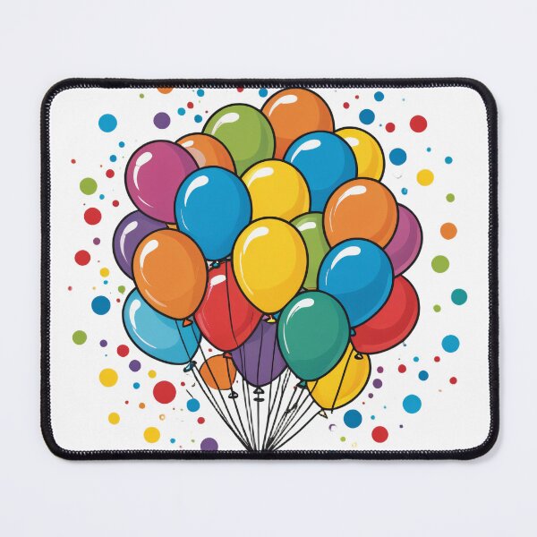 Item preview, Birthday Balloons and Confetti Icon Pop Art Halftone Style – Birthday gift idea designed and sold by michallechowicz.