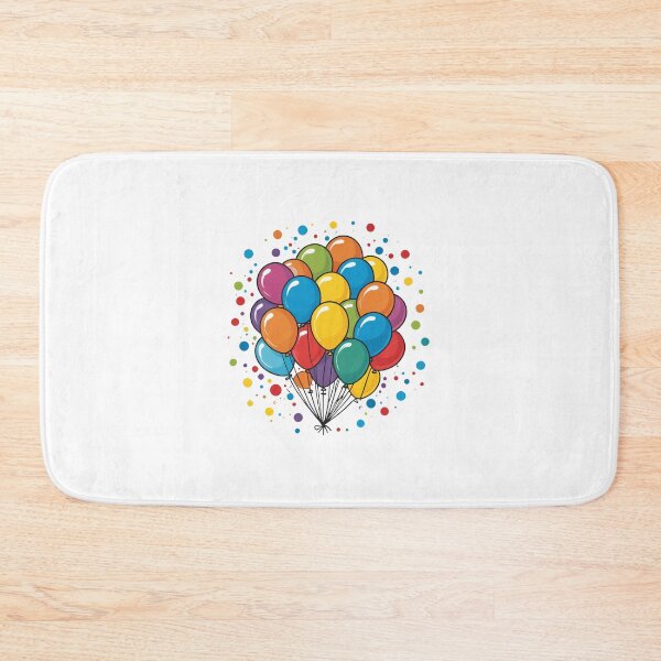 Item preview, Birthday Balloons and Confetti Icon Pop Art Halftone Style – Birthday gift idea designed and sold by michallechowicz.